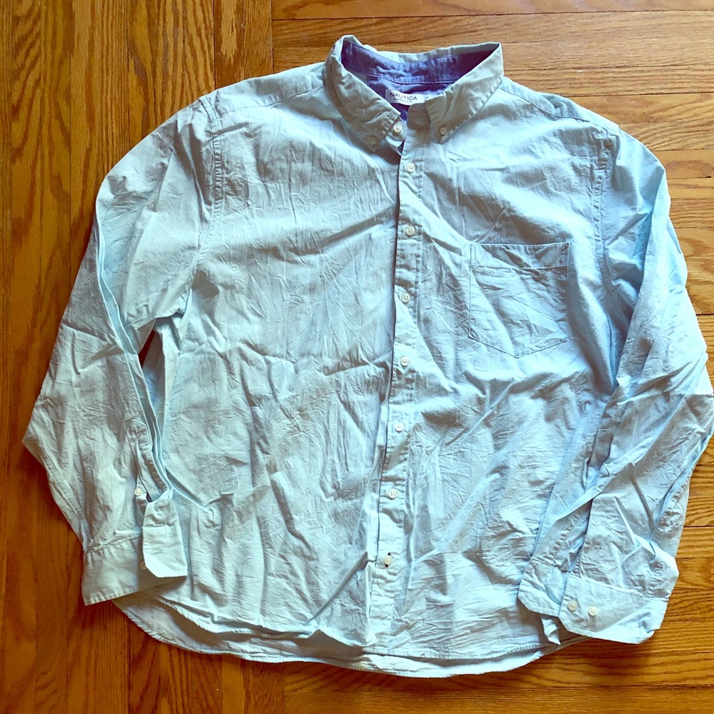 Nautica classic fit 3XL light blue dress shirt